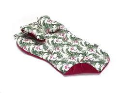 Матрас в коляску Cottonmoose Butterfly 552/140/119 flamingo(белый (фламинго) с малинов