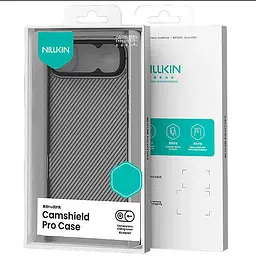 Карбонова накладка Nillkin CamShield Pro для Apple iPhone 17 Air (6.5) Transparent black - мініатюра 6