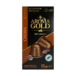 Кава в капсулах Aroma Gold Crema 55 г (10 шт. по 5.5 г) - мініатюра 2