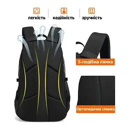 Рюкзак туристичний Tigernu T-B9500 дорожній похідний з відсіком для ноутбука до 15.6'' 28л Blue (19391) - мініатюра 8