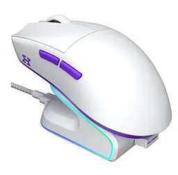 Ігрова миша HATOR HM-47 Wireless Hellyberry ESports Gaming 12000dpi 35G White-Violet - мініатюра 1