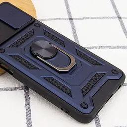 Ударостійкий чохол Camshield Serge Ring Xiaomi 11T / 11T Pro Синій, TPU+PC, Шторка на камеру - мініатюра 4
