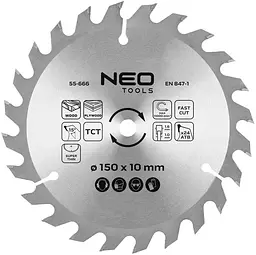 Диск пиляльний по дереву 230x30-24T 150x10-24 1.6мм Neo Tools hoz0013917