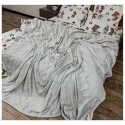 Плед LELIT 150*200 вельсофт сірий