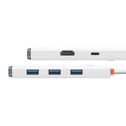 Док-станція-концентратор хаб Baseus Lite Series 6-port Hub 20 см (WKQX040002) - мініатюра 5