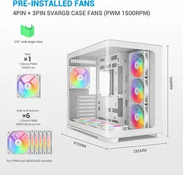Корпус SAMA V60 без БЖ (V60-WHADA7X1-GL) White - мініатюра 8