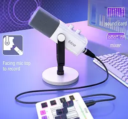 Мікрофон Fifine AM8W USB/XLR White (AM8W) Б/в - мініатюра 4