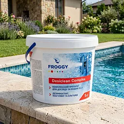 Комплексний засіб 3 в 1 для басейну Froggy Desiclean Complex 5 кг таблетки 200 г для дезінфекції води - мініатюра 2