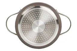 Каструля зі скляною антипригарною кришкою Maestro MR-4009-28S діаметр 28 см на 3.9л низька Ceramic алюміній - мініатюра 4