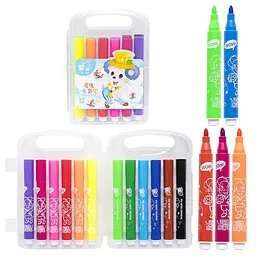 Набір фломастерів "Water color pen" 229-12(Blue) 12 кольорів, у пластиковому боксі