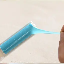 Багаторазовий липкий ролик для чищення одягу Semi Mini складаний Blue - мініатюра 4
