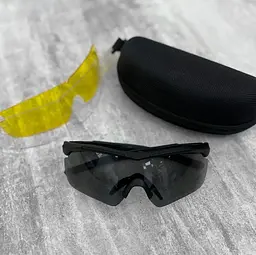 Тактичні захисні окуляри 5.11 із 3 змінними лінзами (Чорний)