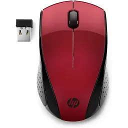 Комп'ютерна мишка бездротова HP 220 3 кн. 1600 dpi чорно-червона (7KX10AA)