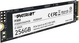 Швидкісний ссд-накопичувач Patriot P300 256 GB SSD M.2 NVMe 2280 PCIe 3.0 3D TLC P300P256GM28 - мініатюра 3