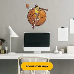 Дерев'яний фігурний пазл Леброн Джеймс, А4, Дерев'яна коробка 100 елементів - мініатюра 4