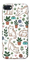 TPU чохол Demsky Cats pattern для Apple iPhone SE (2020)