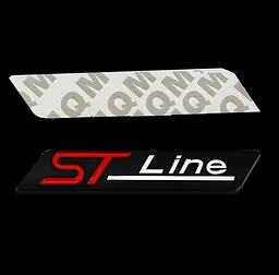 Емблема напис STLine для Ford чорна 84х16мм метал (на скотчі) - мініатюра 2