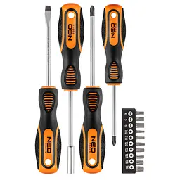 Викрутки 10 біт, SL,PH,Torx, сталь CrV, набір 14шт Neo Tools hoz0014077 - мініатюра 2