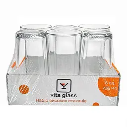Набір склянок для води VitaGlass 255 мл, 6 шт - мініатюра 2