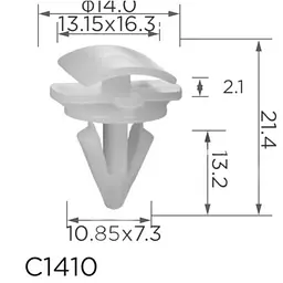 Кліпса кріплення молдингу Volkswagen Audi Seat Skoda (3C0853585) C1410 - мініатюра 2