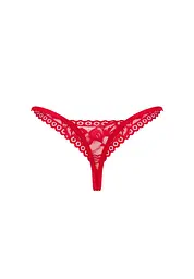 Трусики-стринги Obsessive Lacelove XL/XXL червоний - мініатюра 6