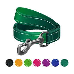 Повідець для собак WAUDOG Nylon Mono світловідбивний, S, Ш 15 мм, Д 300 см, зелений (464318) - мініатюра 2