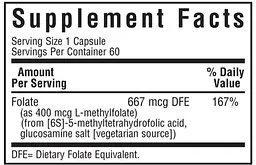 Фоліева кислота Bluebonnet Nutrition Cellular Active Methylfolate 400 mcg, 60 вегакапсул - мініатюра 4