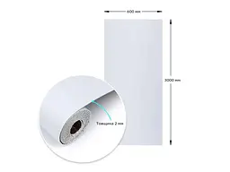 Самоклеюча вініловая плитка в рулоні STICKER WALL 600*3000*2мм Біле полотно Мат SW-00002032 - мініатюра 4