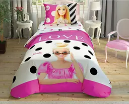 Комплект постільної білизни Disney Barbie Glitter 1,5-спальний Tac pbe0041298