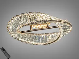 Люстра світлодіодна Diasha 562/400G, 72W, золото, кришталь, для коридору, спальні, кухні