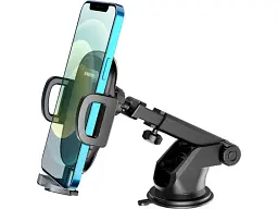 Автомобільний тримач для смартфона Borofone BH53 Windy Black/Grey (6931474751867) - мініатюра 4