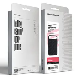 Карбоновый чехол для Apple iPhone 17 Air, LikeCarbon2 MagCase, черный, тонкий защитный чехол-панель из поликарбоната с магнитами N52, MagSafe, противоударный, совместим с беспроводной зарядкой, приподнятые края для защиты камеры, ArmorStandart (ARM86260) - мініатюра 8