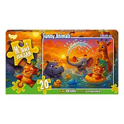 Дитячі м'які пазли Funny Animals Danko Toys S20-10-13, 20 елементів