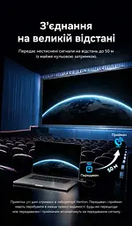 Бездротовий HDMI-комплект Vention 1 передавач TX і 1 приймач RX HDMI-вихід джерела → HDMI-вхід дисплея 1080p 60 Гц до 50 м за прямої видимості 5 ГГц RX потребує USB-C 5 В 2 А TX потребує додаткового USB-C 5 В 2 А за недостатнього живлення від HDMI дублювання/розширення за підтримки ПК синхронізація аудіо й відео без Wi-Fi-мережі та драйверів кнопка TX для від’єднання/повторного підключення у комплекті 2 кабелі USB-A ↔ USB-C по 0,5 м чорний (ADKB0) - мініатюра 8
