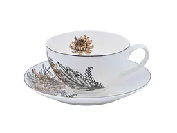 Набір чайний ASTERA 400 мл Charm.Floral BrownЧашка чайна&блюдце Color
