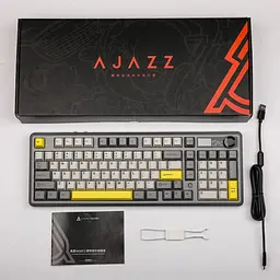 AJAZZ AK980 — повнорозмірна механічна ігрова клавіатура (100%) , Сірий - мініатюра 9
