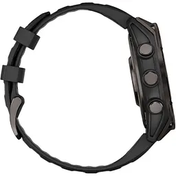 Смарт-годинник Garmin Fenix 8 AMOLED Sapphire 47mm Carbon Gray DLC Titanium with Black/Pebble Gray Silicone Band (010-02904-20) [115046] - мініатюра 5