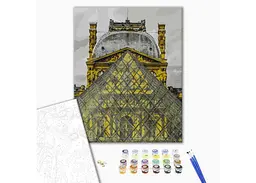 Розмальовка за номерами Brushme Піраміда Лувра (40х50) (BS52517) - мініатюра 2