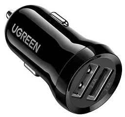 Автомобільний зарядний пристрій - адаптер живлення UGREEN ED018 2 виходи U+U 24 W (50875) чорний