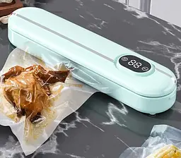 Вакуумний пакувальник з LED дисплеєм Вакууматор для їди вологих та сухих продуктів м'яса овочів зелені для тривалого зберігання з запаюванням 33×7.5см 220v UKC Vacuum Sealer - мініатюра 4