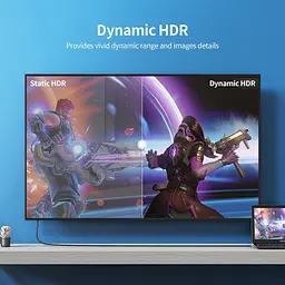 Кабель HDMI v2.1 Choetech XHH01BK 8К 60 Гц, HDR10, HLG, 48Gbps, 2m - мініатюра 8