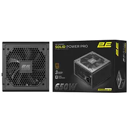 Блок живлення 2E GAMING Solid Power Pro ATX3.1 GEN5.0 (650W), >85%, 80+ Bronze, 120мм, 1xMB 24pin(20+4), 2xCPU 8pin(4+4), 3xMolex, 6xSATA, 4xPCIe 8pin(6+2), 1x12VHPWR, Semi Modular - мініатюра 6