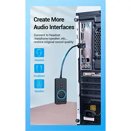 Звукова плата Vention Audio USB 3х3,5mm jack 0.15m Volume Control (CDRBB) - мініатюра 6