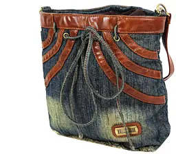 Джинсова сумка у формі жіночої спідниці Fashion Jeans8057 Темно-синя - мініатюра 4