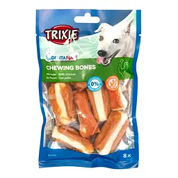 Ласощі Trixie Denta Fun для собак Кісточка для чищення зубів з куркою 5 см 120 г 8 шт (арт.31340)
