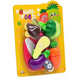 Ігровий набір продуктів Bambi на липучці Funny Food 228R5-5 з ножем та дощечкою