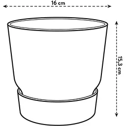 Вазон Elho Greenville Round, 16 см, графіт (493301) - мініатюра 5
