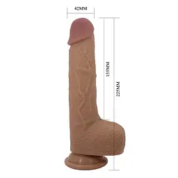 Вібратор на присосці PRETTY LOVE - Tommy 8,9'' Light Brown, 3 vibration functions 3 PRETTY LOVE BW-008113W 98740 - мініатюра 3