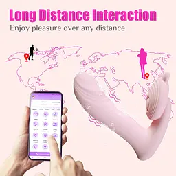 Вібратор Silicone vibrator, 6 frequenciesFinger function, Heating + APP - мініатюра 2