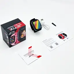 Смарт-годинник JETIX DF100 Pro з 4G відеодзвінком, вібродзвінком і вологозахистом IP67 — White Чорний - мініатюра 9